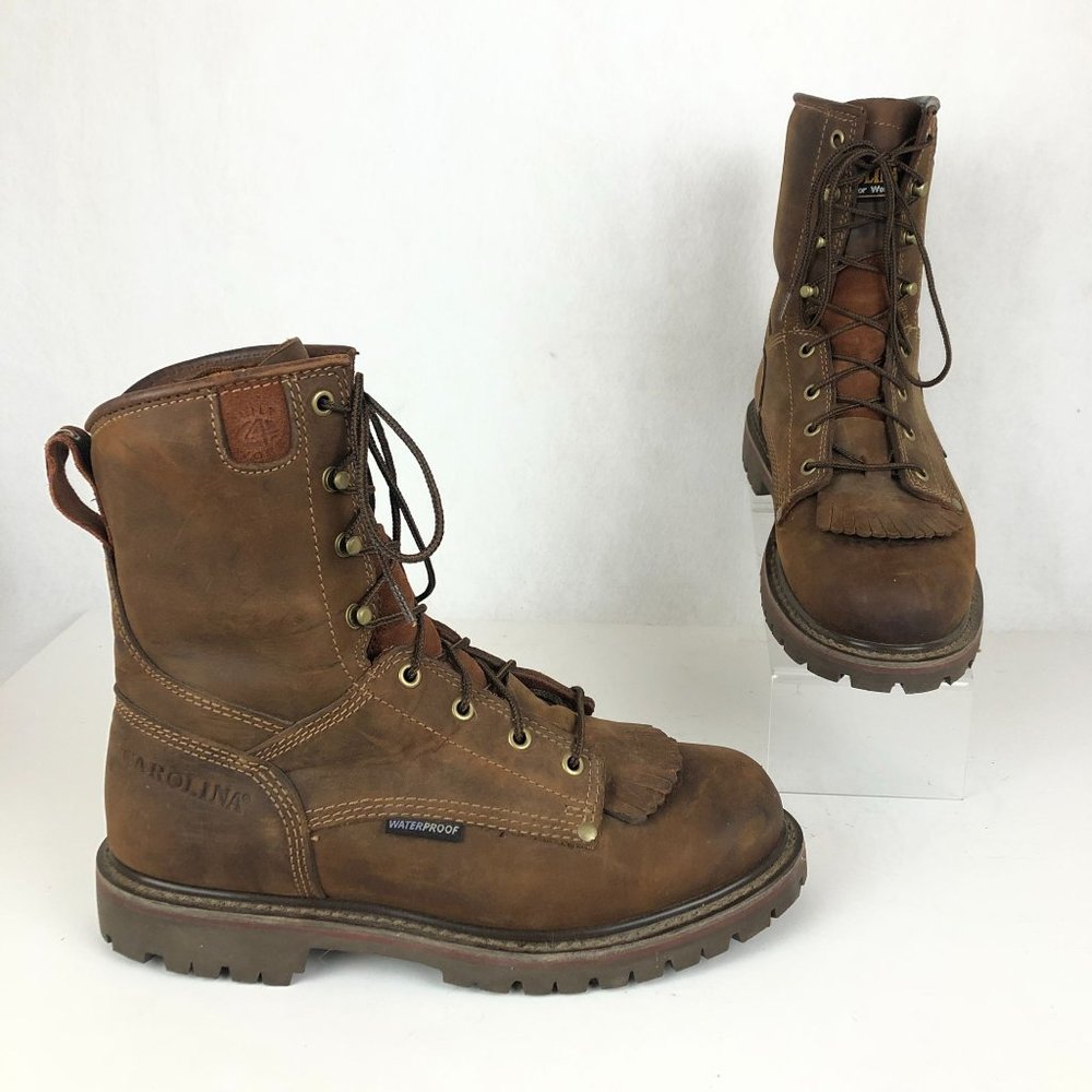 Carolina Men's Size 8.5 2E 28 Series Brown Leather Waterproof Work Boots